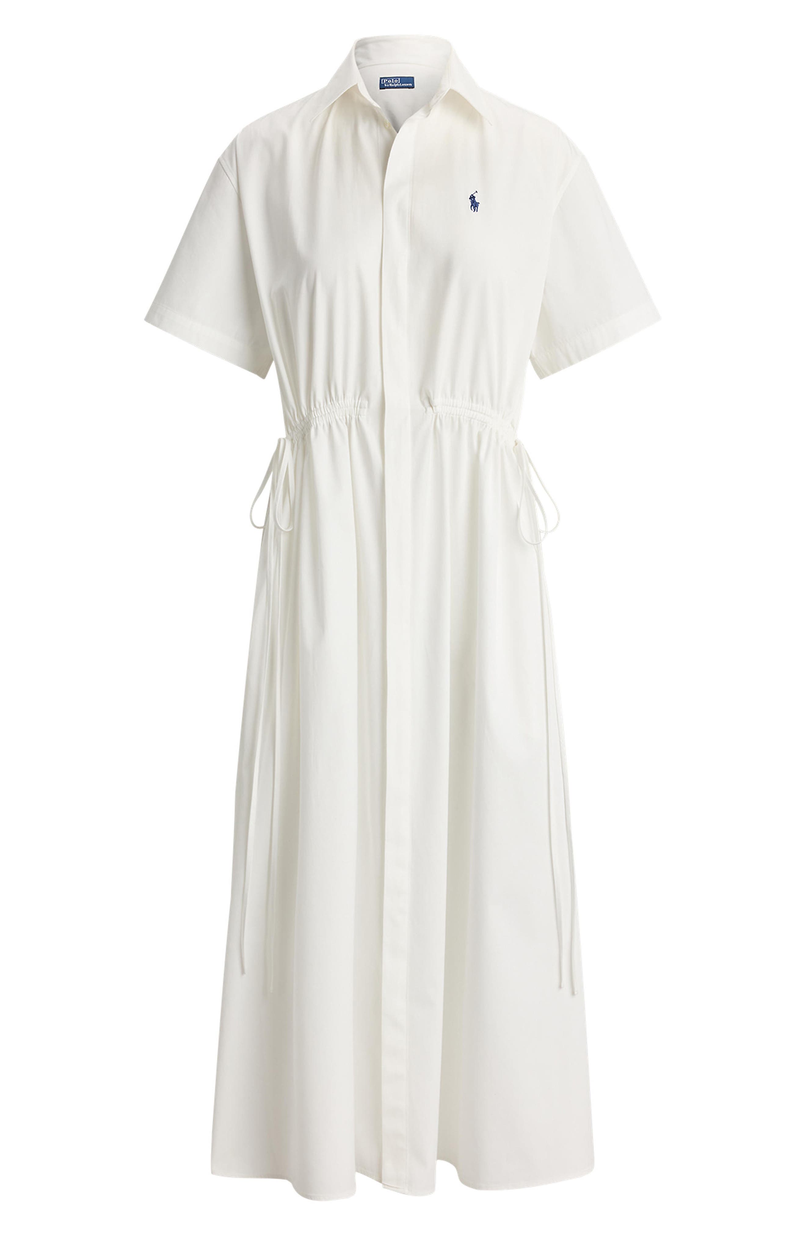 ralph lauren drop waist shirt dress LAUREN RALPH LAUREN Eyelet Broadcloth Tiered Shirtdress