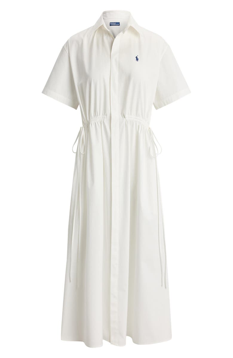 Polo Ralph Lauren Cinch Waist Cotton Shirtdress, Alternate, color, White