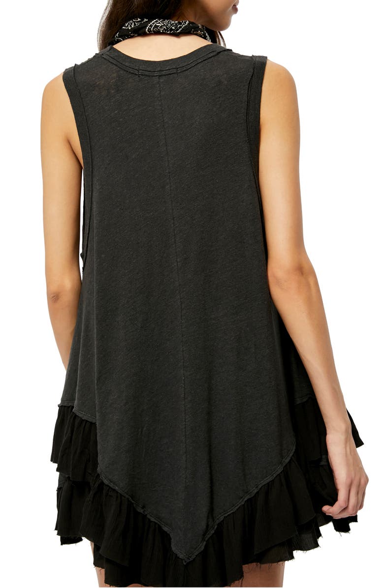 Free People Sasha Shimmy Ruffle Hem Tank, Alternate, color, 
