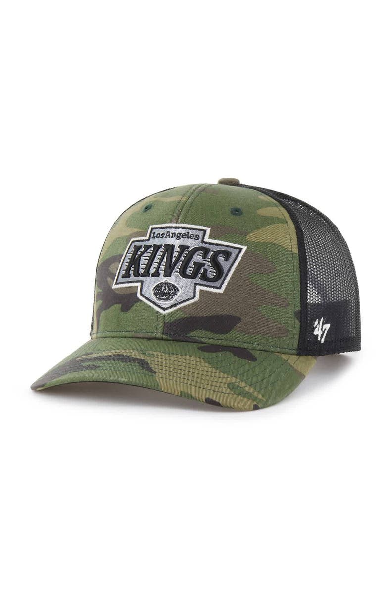'47 Men's '47 Camo/Black Los Angeles Kings Trucker Adjustable Hat, Main, color, Camo