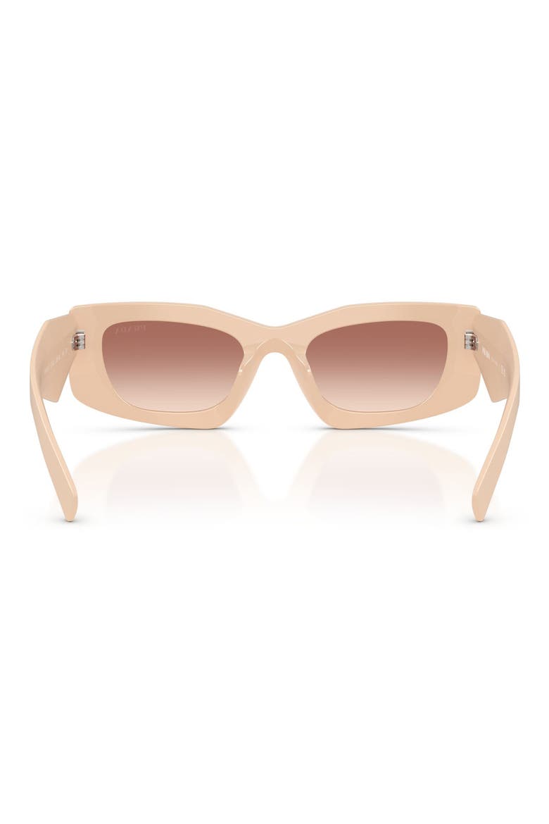 51mm Rectangular Sunglasses, Alternate, color, POWDER / BROWN BORDEAUX