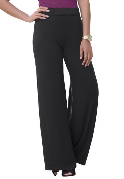Everyday Stretch Knit Wide Leg Pant (Plus Available)