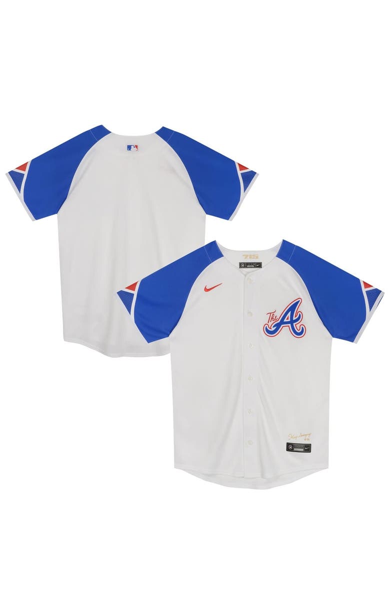 Nike Preschool Nike White Atlanta Braves City Connect Jersey, Main, color,