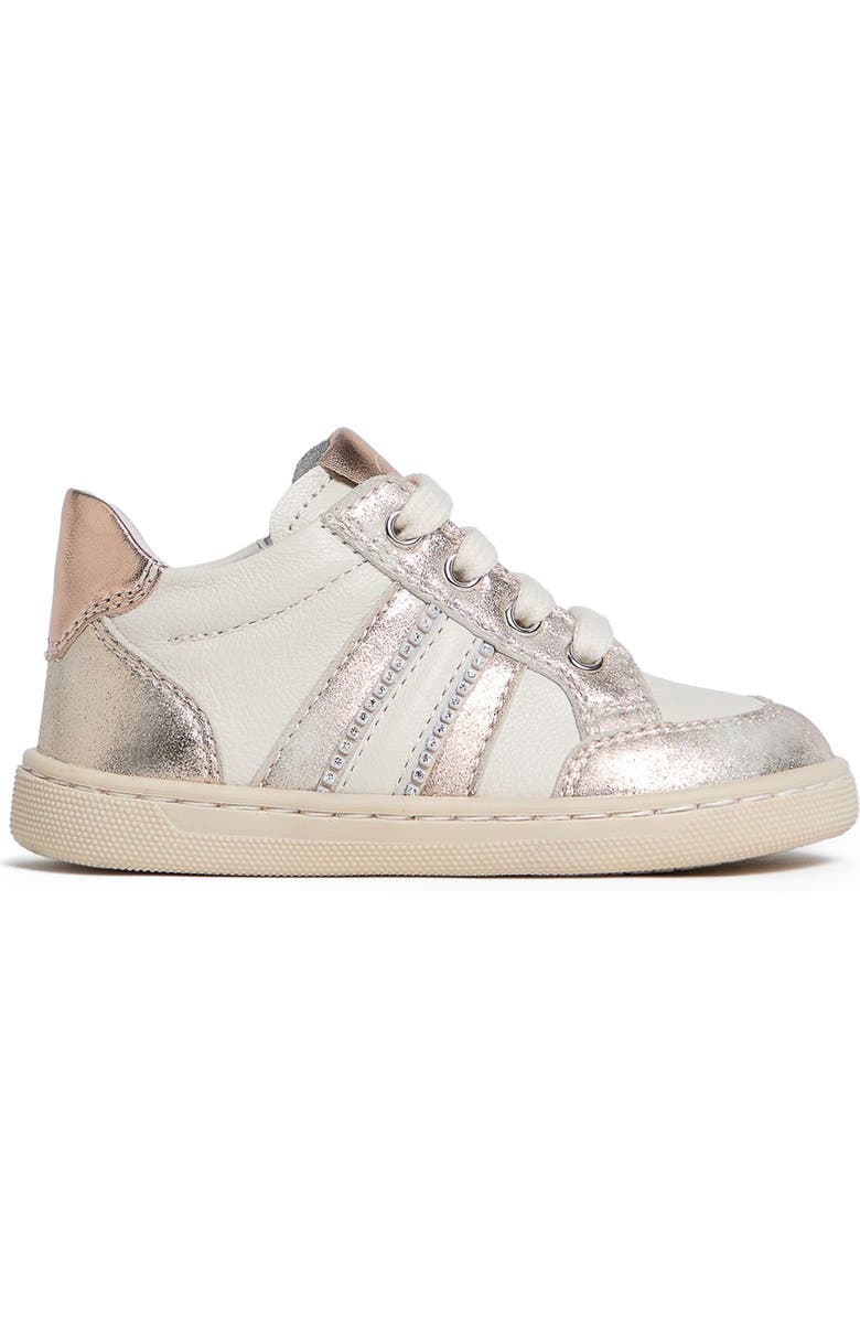 NeroGiardini Metallic High Top Sneaker, Alternate, color, Beige/ Light Gold
