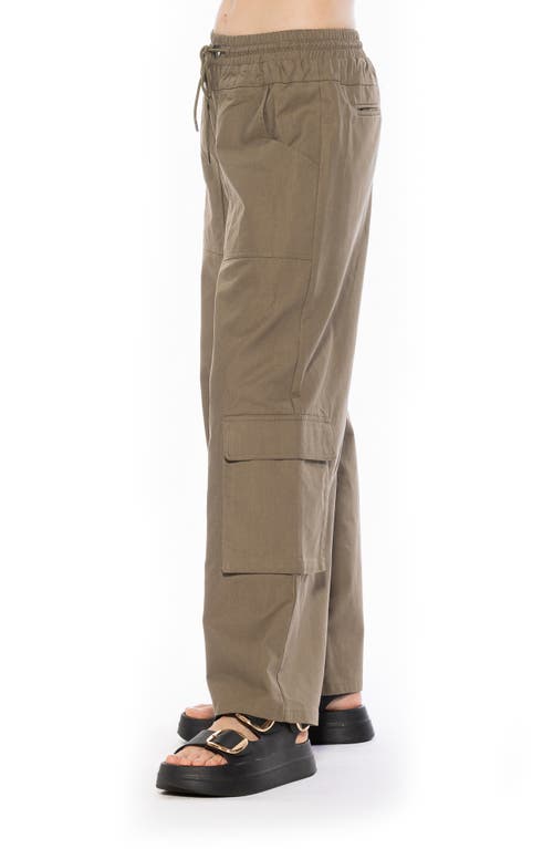 Alexia Admor Evren Drawstring Waist Cargo Pants In Green