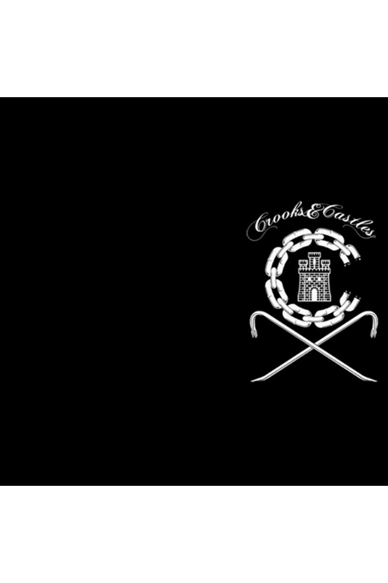 Men's Crooks & Castles Ancient Tower White Badge Graphic T-Shirt, Alternate, color, Black
