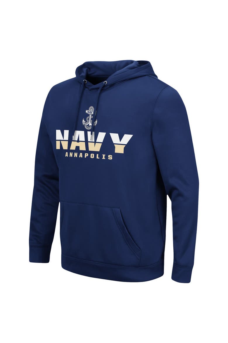 Men's Colosseum Navy Navy Midshipmen Lantern Pullover Hoodie, Alternate, color, Navy