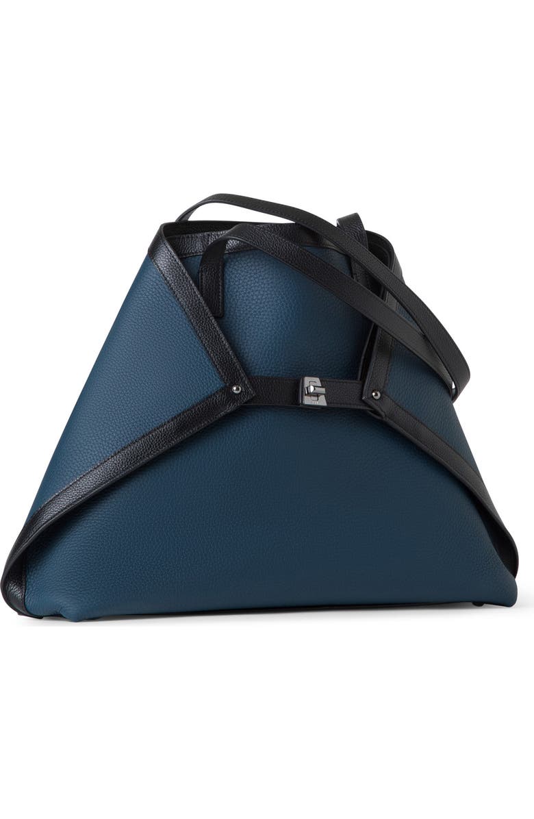 Akris Medium AI Colorblock Leather Tote, Alternate, color,