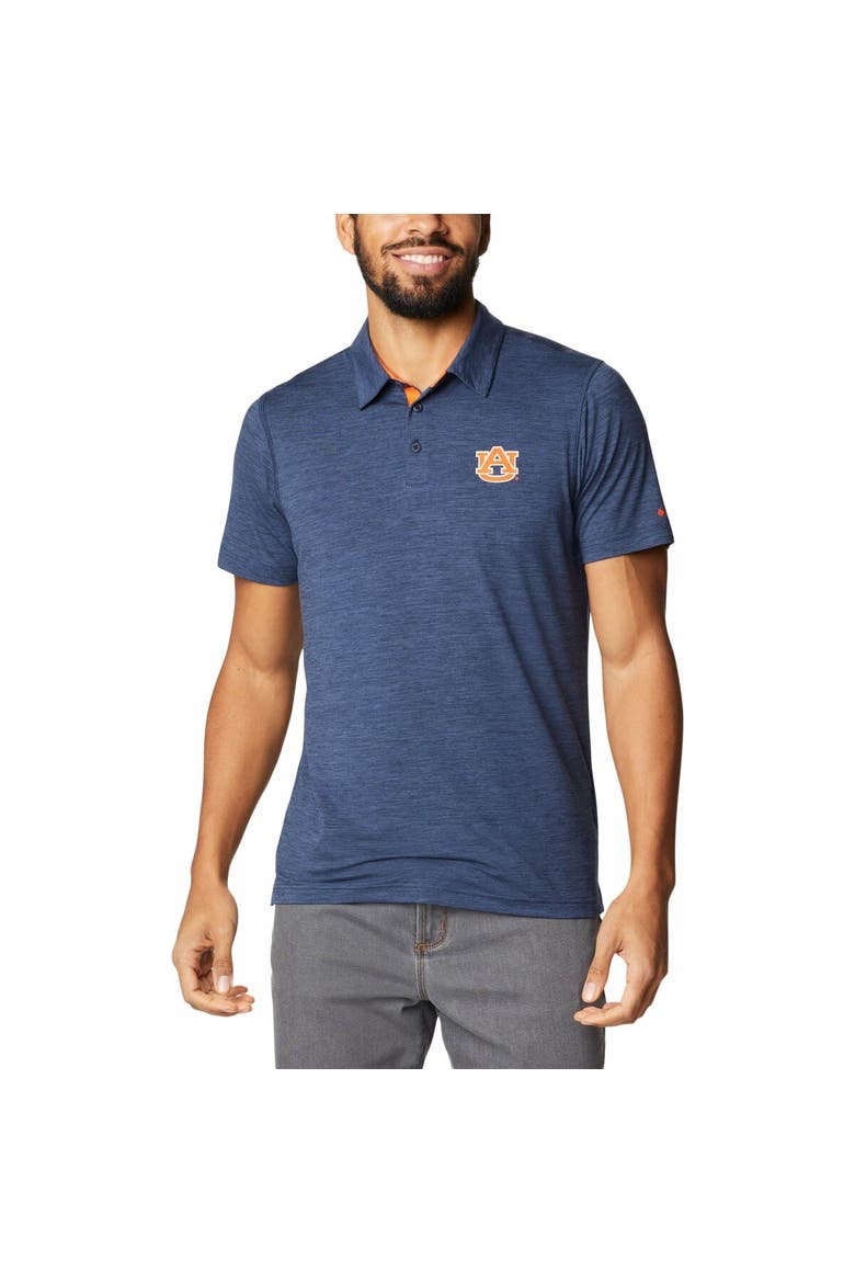 Men's Columbia Navy Auburn Tigers Tech Trail Omni-Shade Polo, Alternate, color, Navy