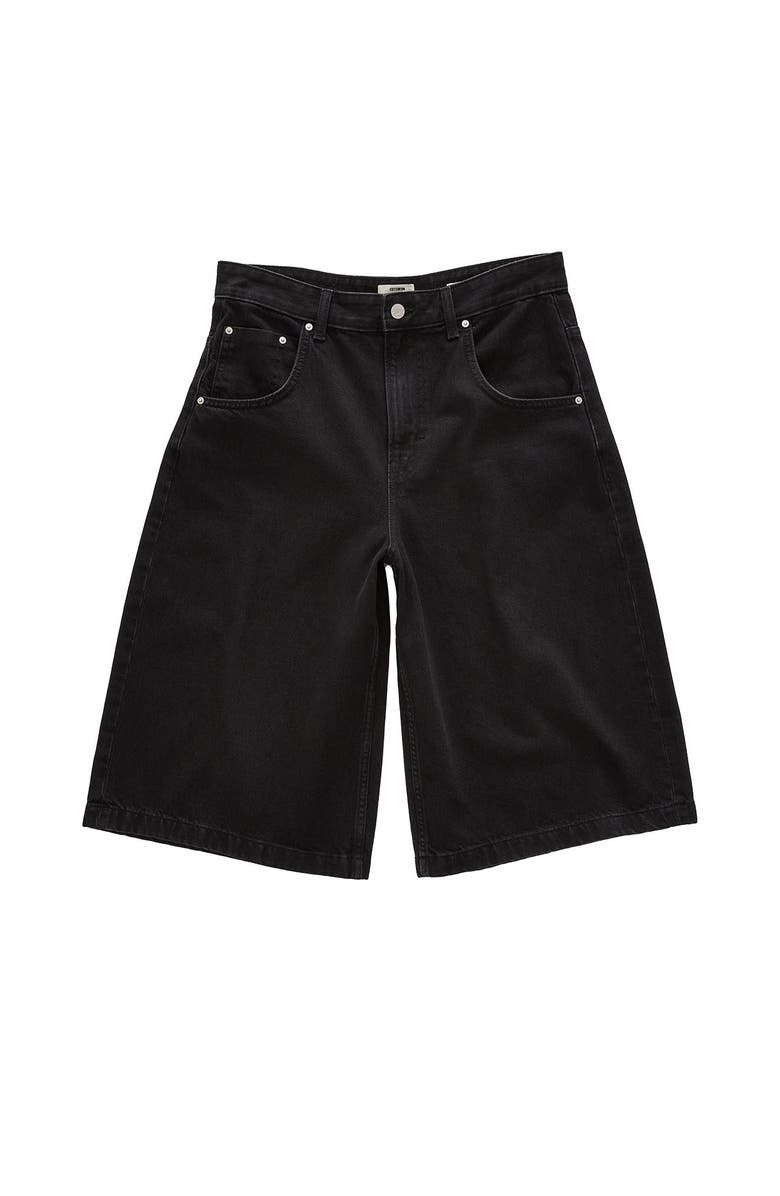 Cotton On Men's Y2k Super Baggy Jort, Alternate, color, Dire Black