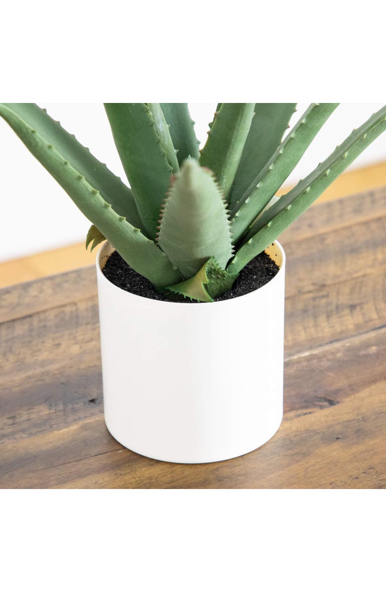 NEARLY NATURAL 17.5-in Artificial Agave Plant, Alternate, color, Green