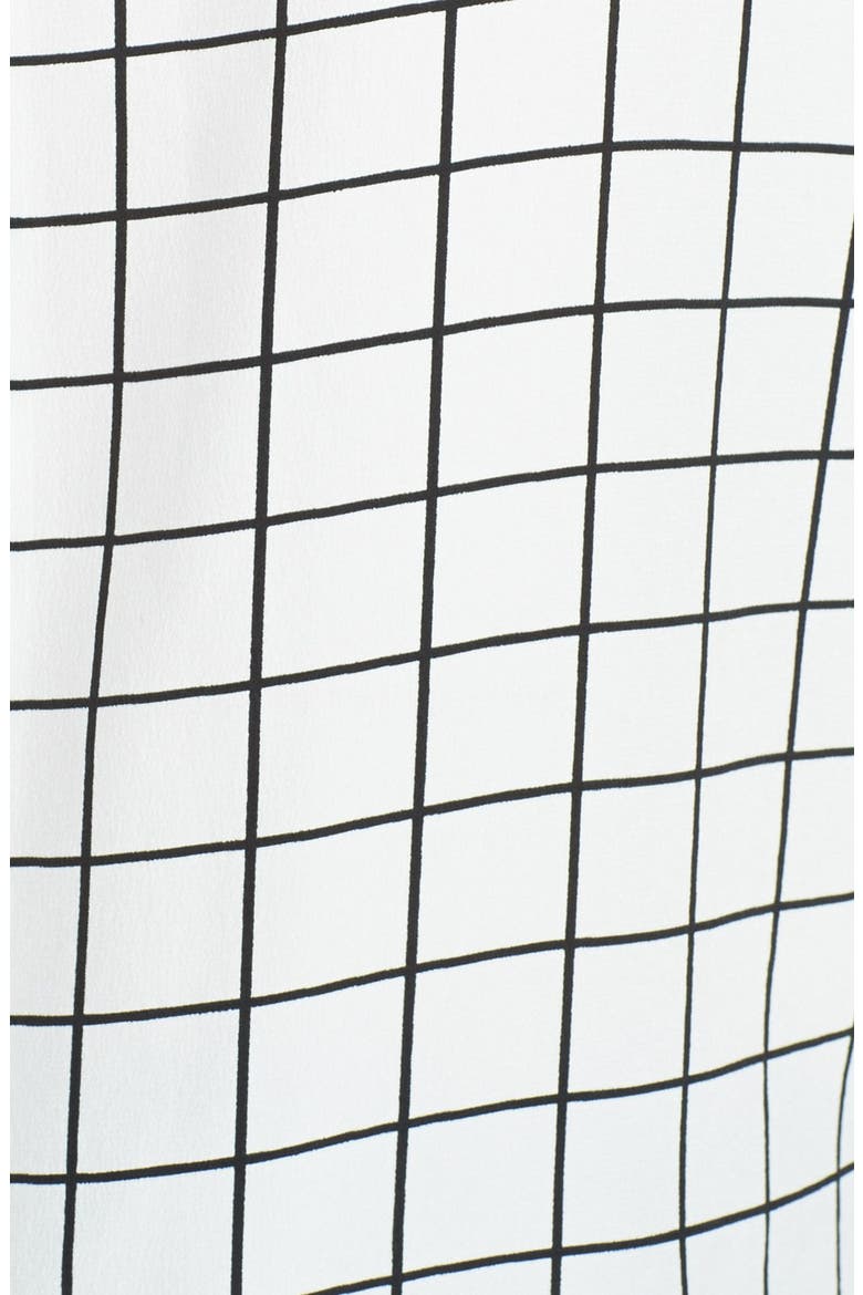 'Kyle' Mixed Print Silk Top, Alternate, color, WHITE-BLACK