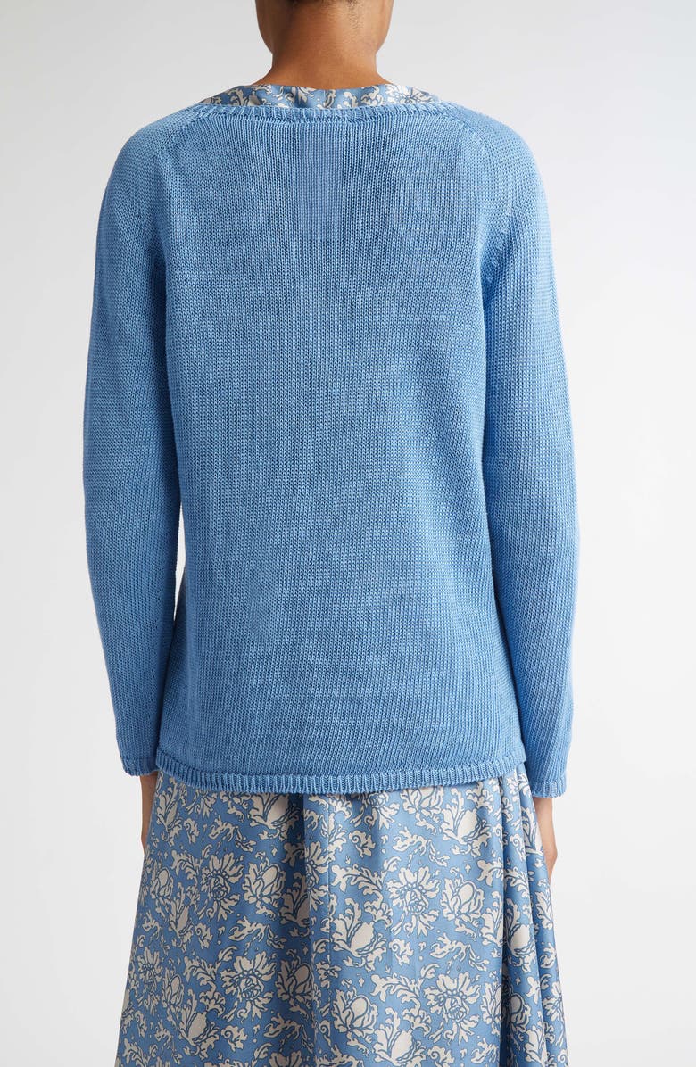 Max Mara Giolino Boat Neck Linen Sweater, Alternate, color,