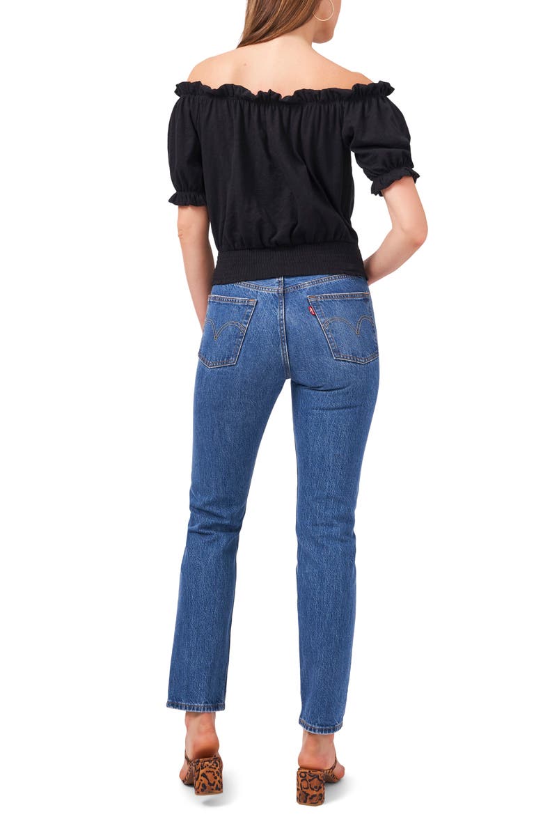 1.STATE Smocked Off the Shoulder Top, Alternate, color, 