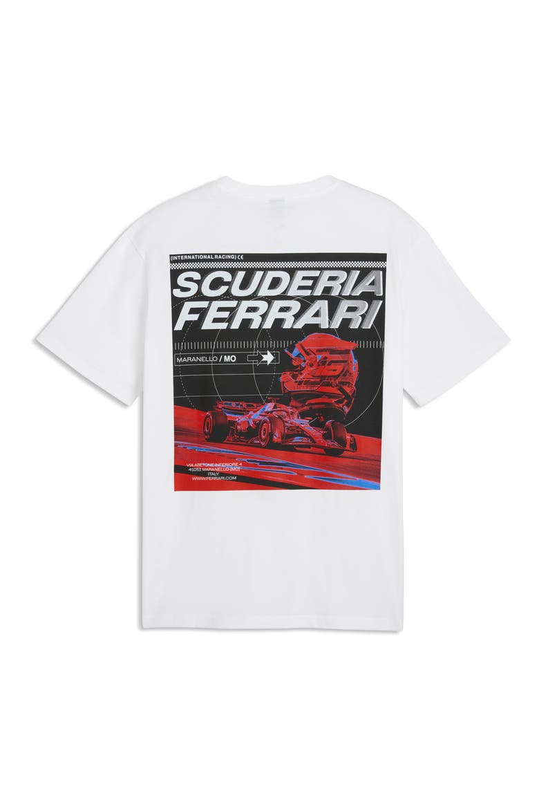 Scuderia Ferrari Cotton Graphic T-Shirt, Alternate, color, PUMA WHITE