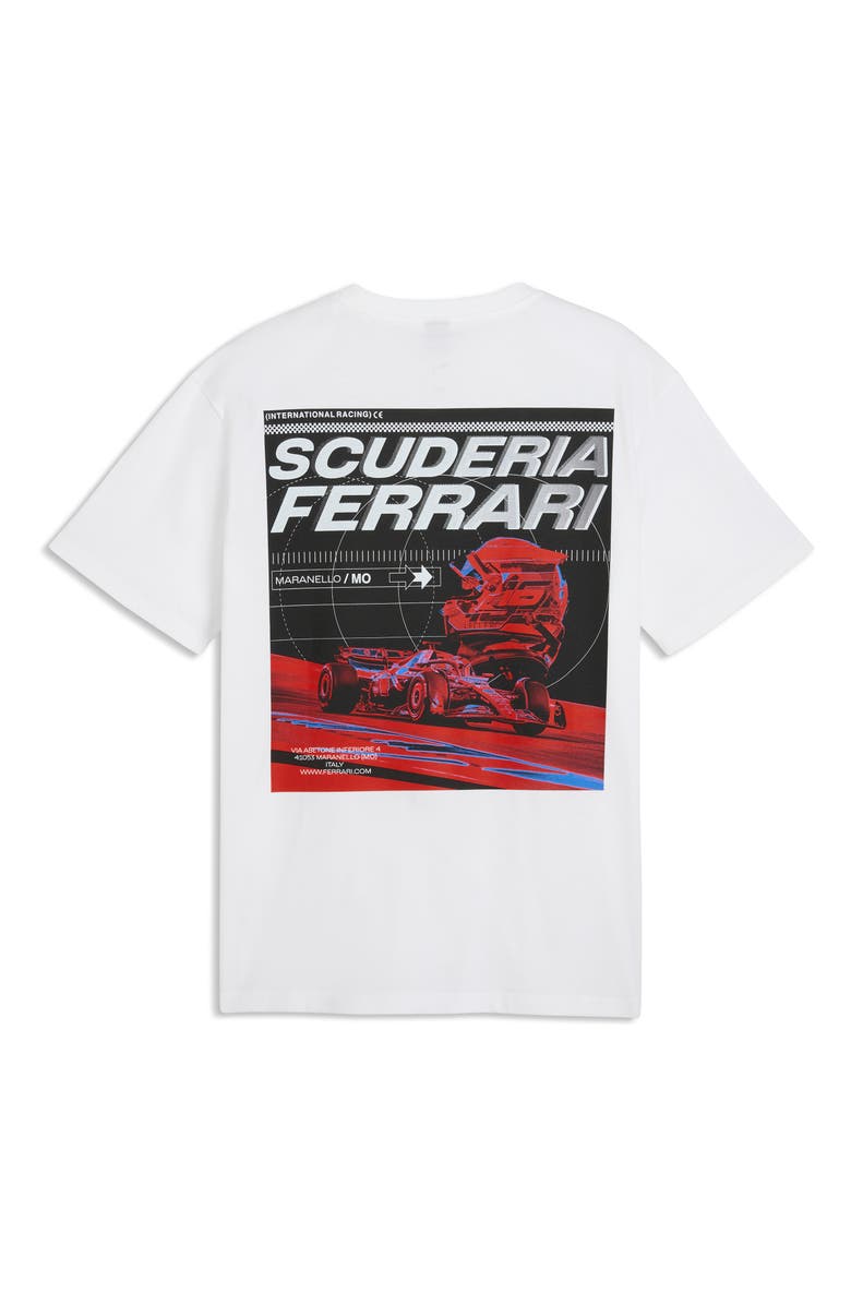 PUMA Scuderia Ferrari Cotton Graphic T-Shirt, Alternate, color, Puma White