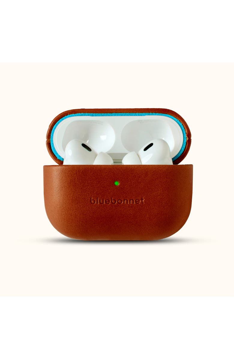 Bluebonnet The Companion Leather AirPods Pro 1 & 2 Case, Main, color, Saddle Tan