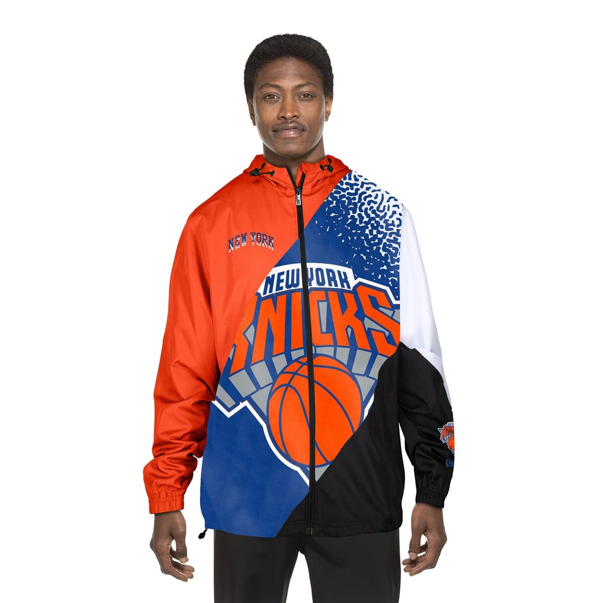 Men's New Era Orange New York Knicks 2024/25 City Edition Full-Zip