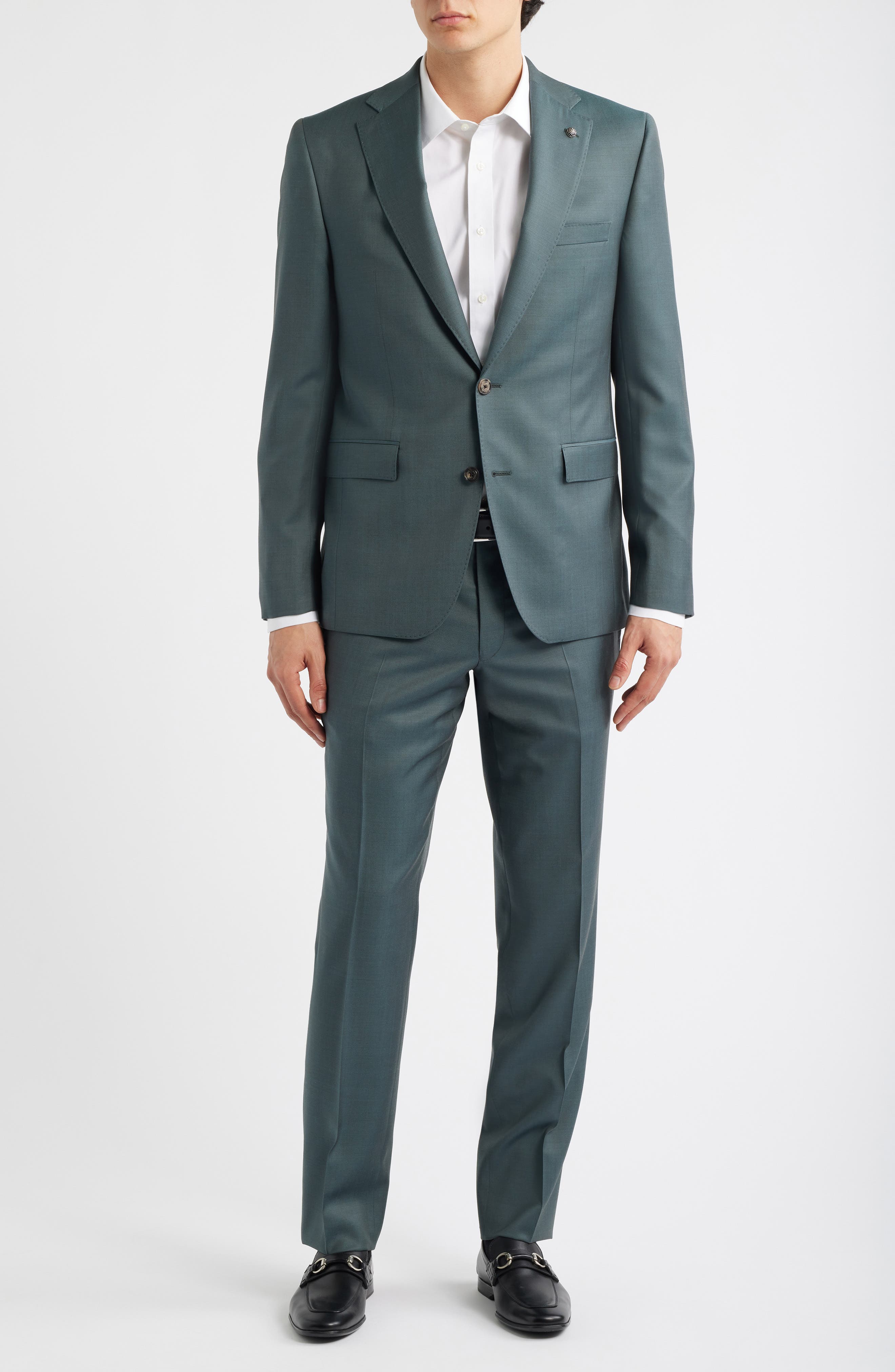 Jack Victor Stacey Trim Fit Solid Navy Stretch Super 110s Suit