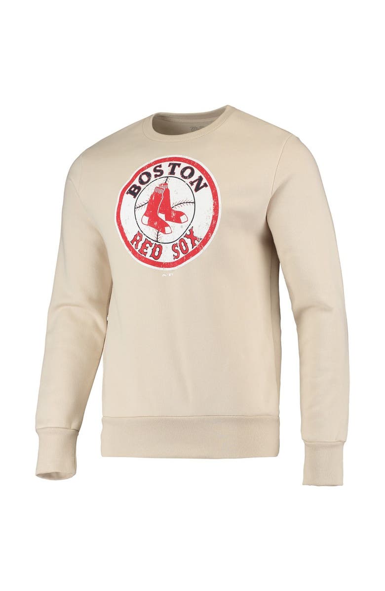 Majestic Threads Men's Majestic Threads Oatmeal Boston Red Sox Fleece Pullover Sweatshirt, Alternate, color, Oatmeal