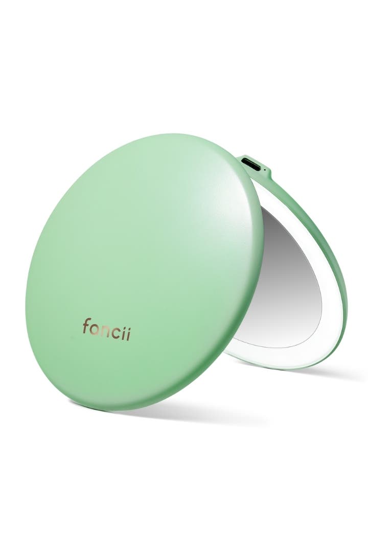 Fancii Taylor Led Compact Mirror In Green