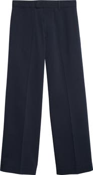 TOM FORD Compact Cotton Drill Wide Leg Pants