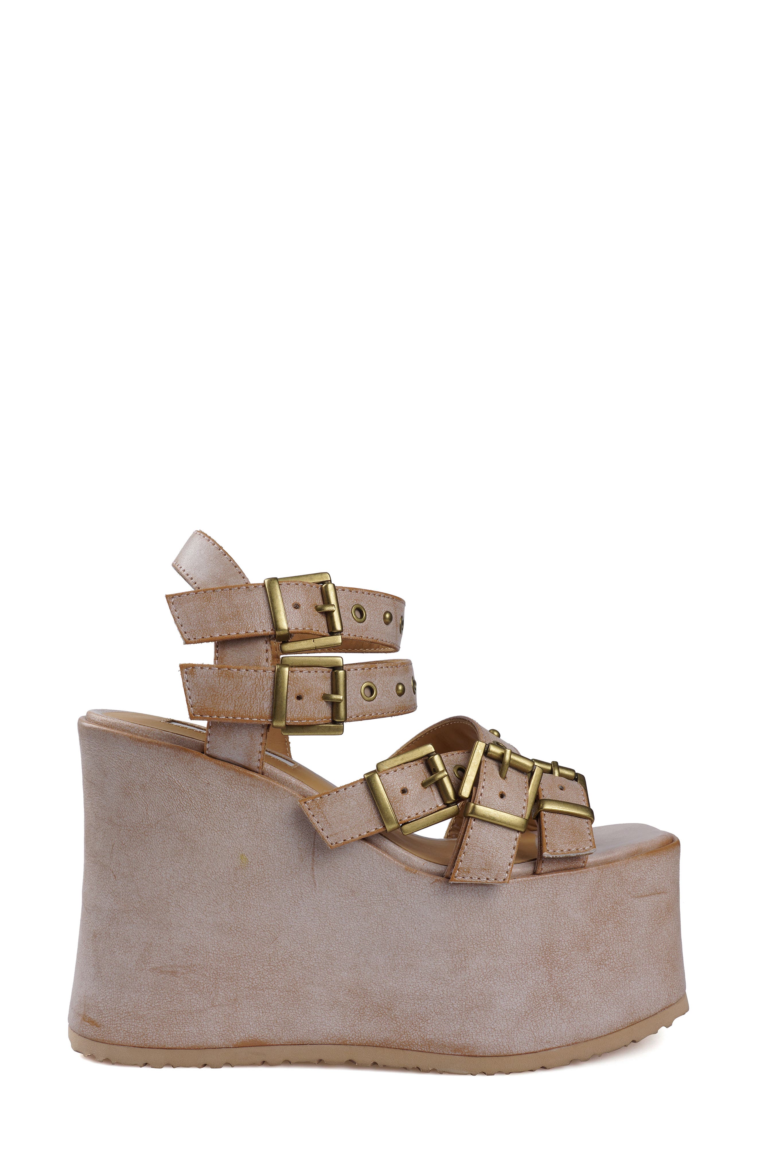 Vianca Platform Wedge Sandal, Alternate, color, OFF WHITE GREY