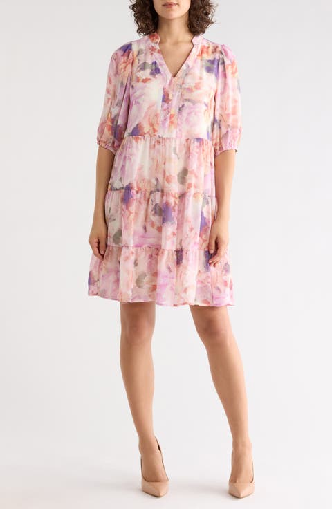 Print Tiered Dress