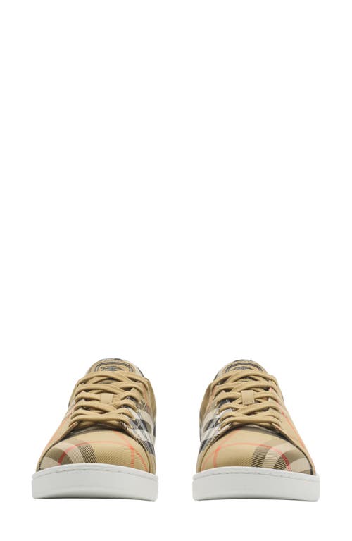 Burberry Set Check Low Top Sneaker In Brown