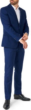 OppoSuits Daily Tailored Fit Dark Blue Two-Piece Suit