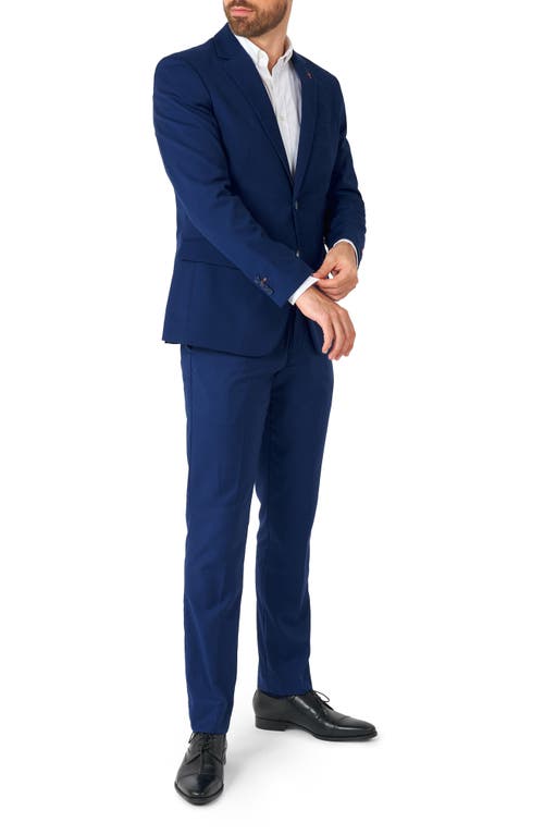 OppoSuits Daily Tailored Fit Dark Blue Stretch Suit 