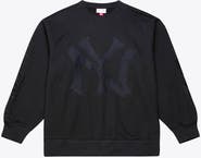 Mitchell & Ness Men's Mitchell & Ness  Black New York Yankees Phantom Fleece Crewneck Sweatshirt