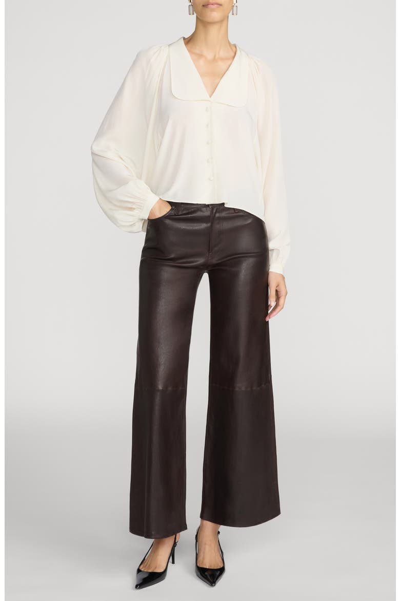 The Swing Leather Pants, Alternate, color, TRUFFLE