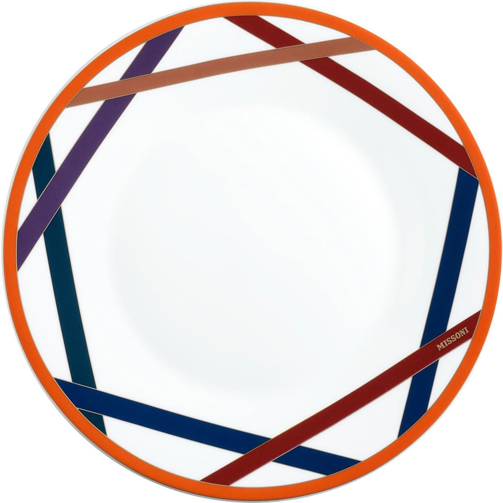 Missoni Home Tableware Dinner Plates Nastri Set Of 2 Multicolor Diam. 10.75"