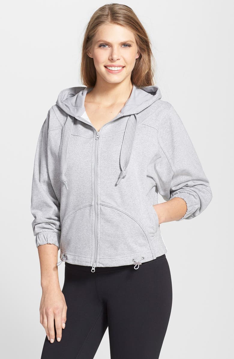 adidas by Stella McCartney 'Run' French Terry Performance Hoodie, Main, color, 