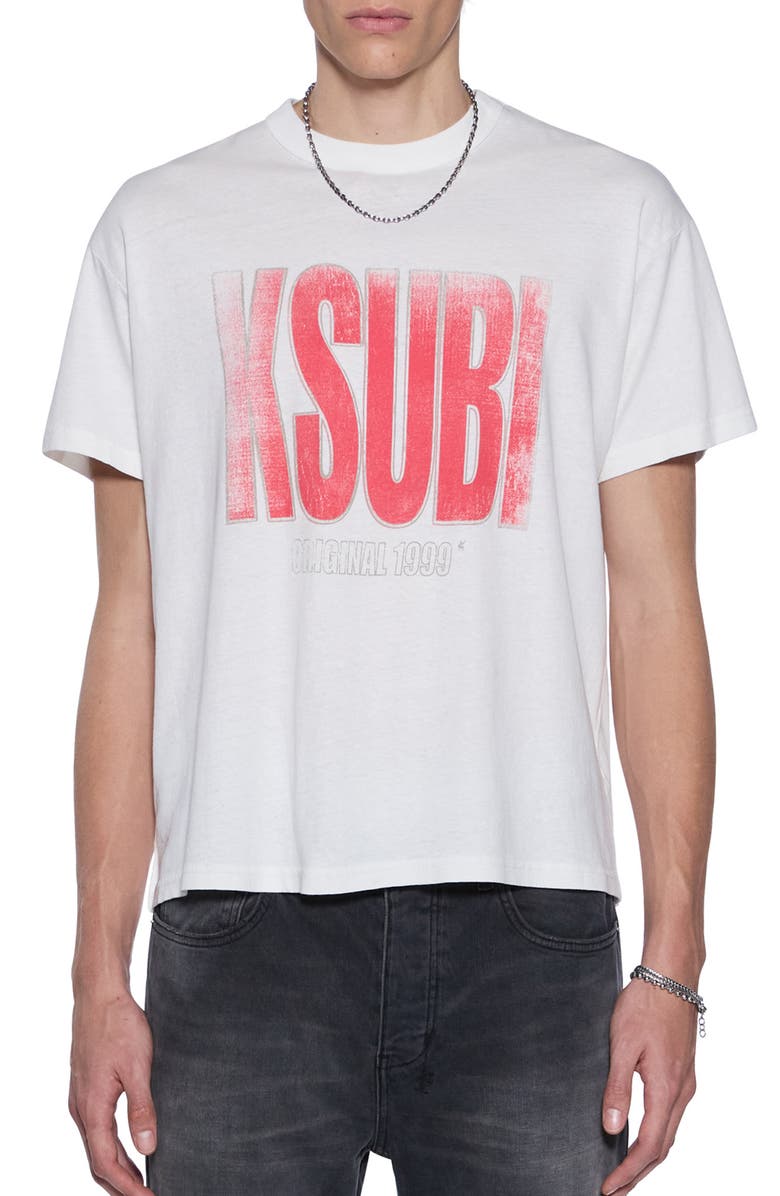 Ksubi Panthera Sid Oversize Hemp & Cotton Graphic T-Shirt, Main, color, Off White