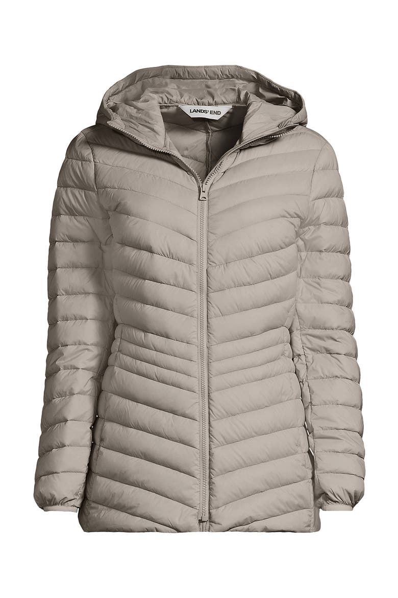 Wanderweight Packable Down Long Jacket, Alternate, color, Soft Mushroom