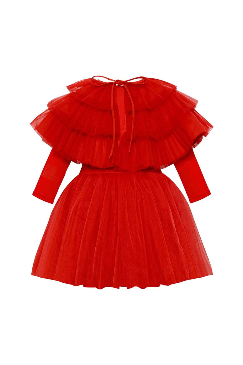 Heart Tulle Dress Set, Main, color, Red Love