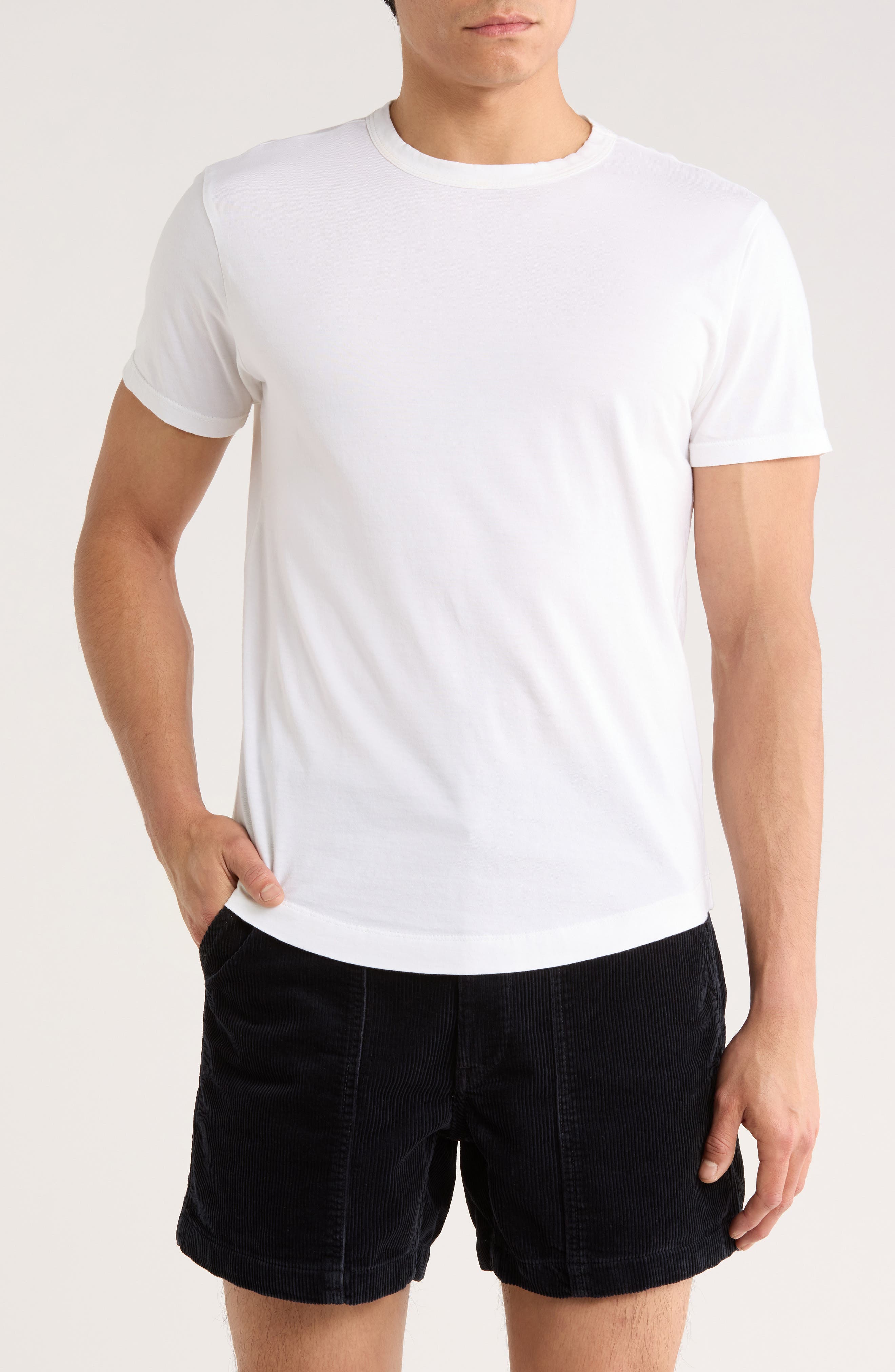BUCK MASON Pima Cotton Curved Hem T-Shirt