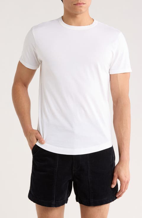Pima Cotton Curved Hem T-Shirt