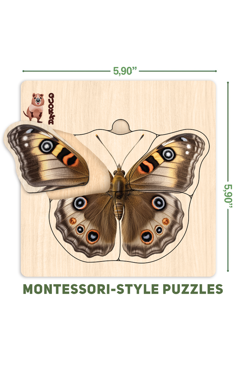 Quokka Wooden Montessori Puzzle Set for Toddlers, Alternate, color,