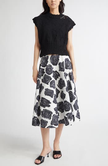 スカート MARNI Printed cotton midi wrap skirt MARNI Printed cotton
