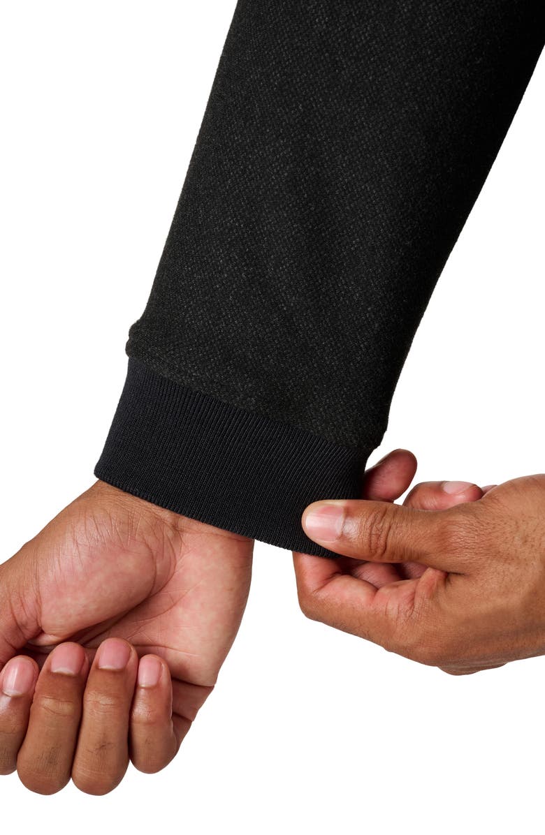 TravisMathew Social Club Bomber Jacket, Alternate, color, Heather Black