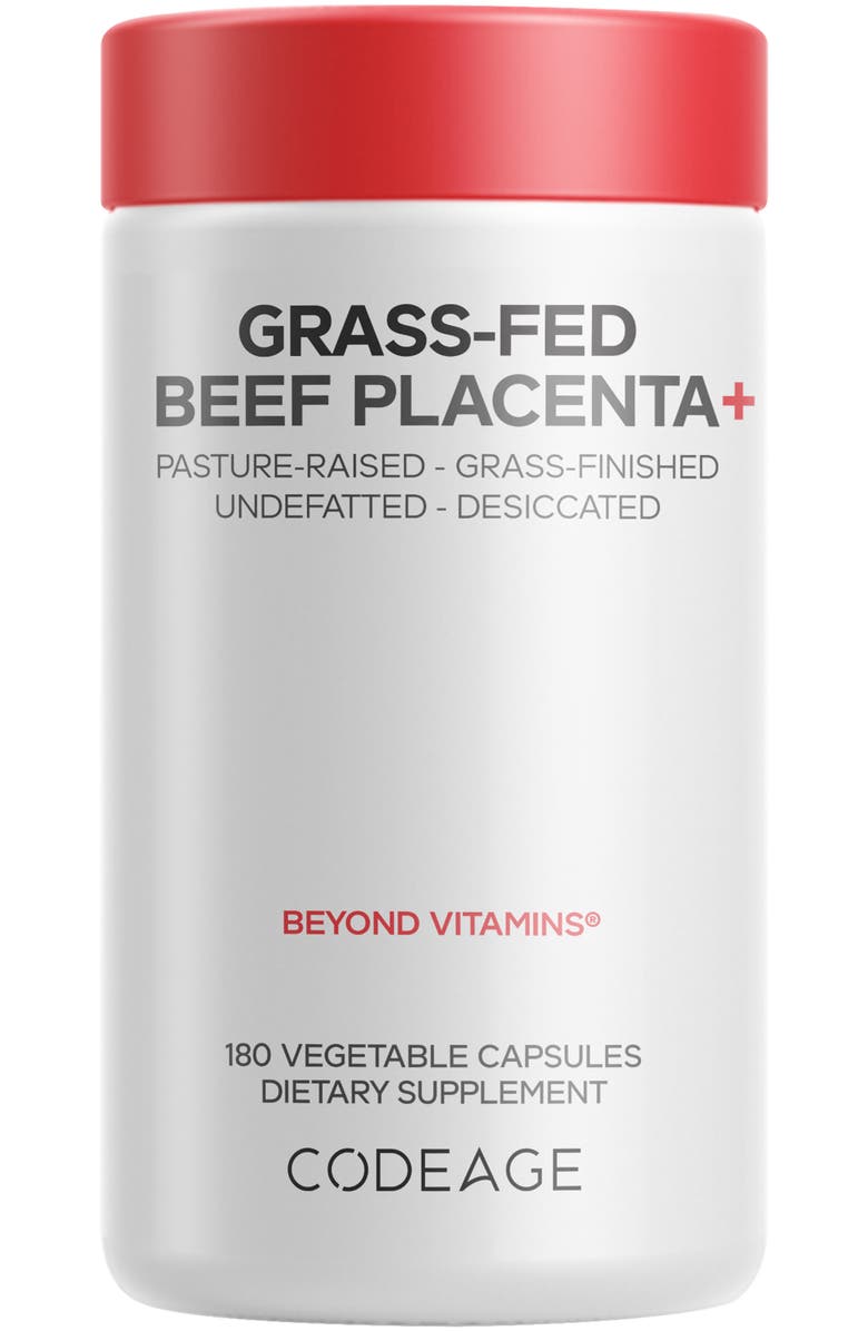 Codeage Grass-Fed Beef Placenta, Liver & Tracheal Cartilage Blend, Pasture-Raised, Main, color,