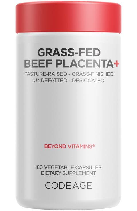 Grass-Fed Beef Placenta, Liver & Tracheal Cartilage Blend, Pasture-Raised