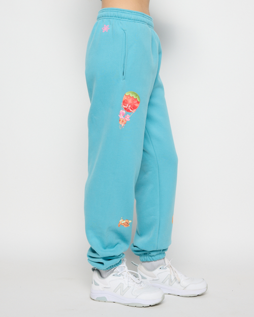 Samii Ryan Happiness Looks Good Sweatpants In Blue