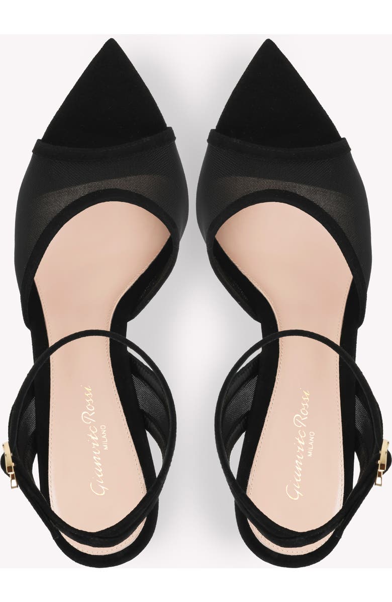 Gianvito Rossi Dorotea Sandals, Alternate, color, Black Fabric