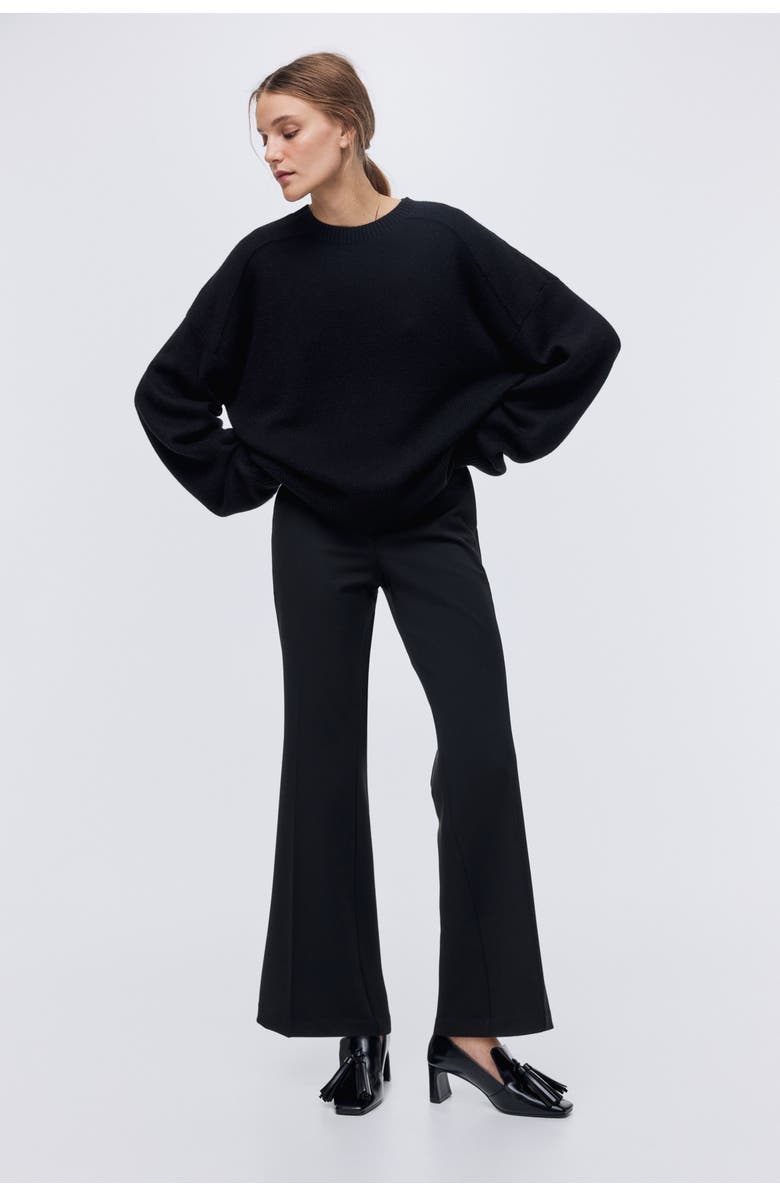H&M Flared Trousers, Alternate, color, Black