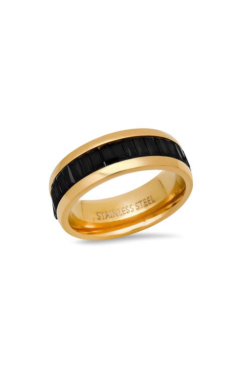 Men's Crystal Band Ring