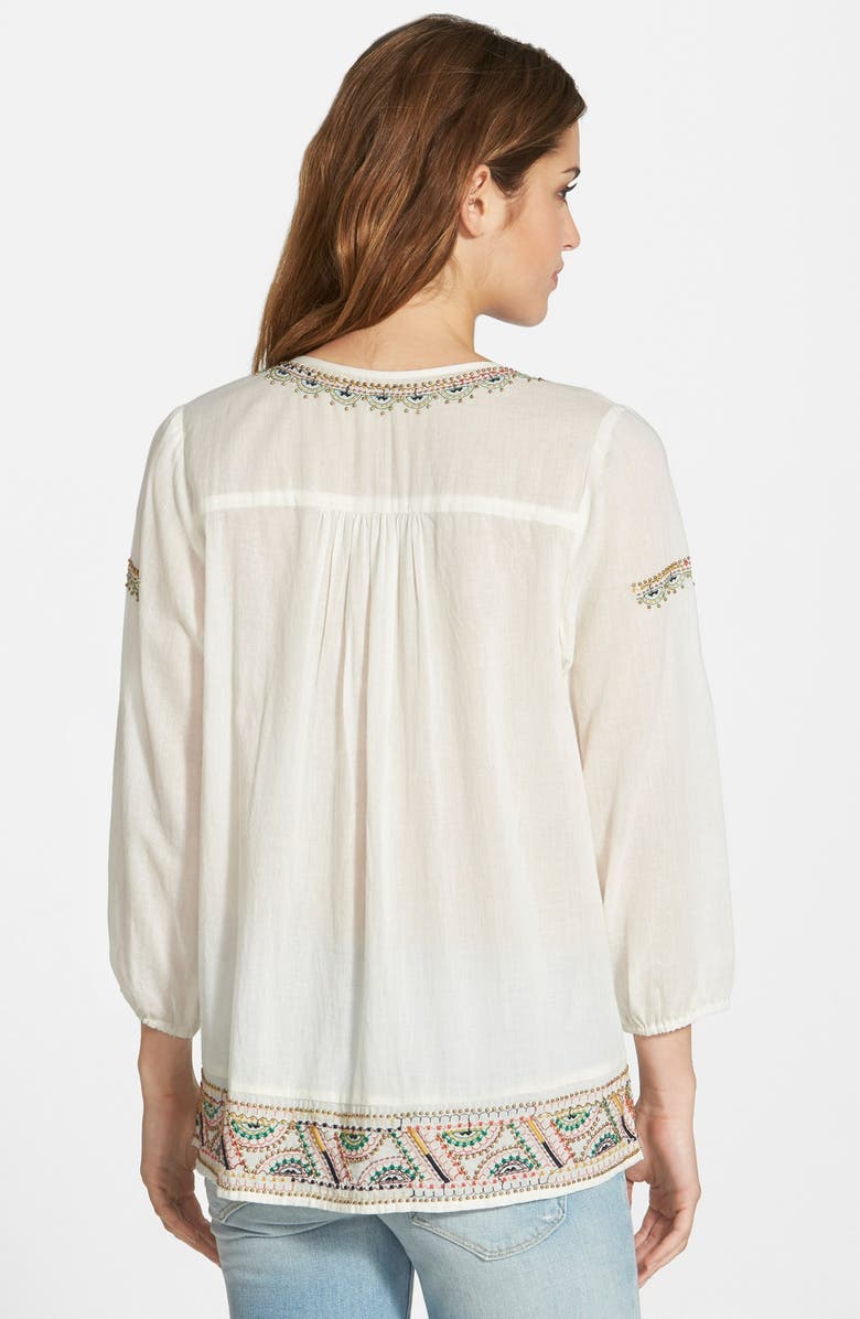 Velvet by Graham & Spencer Beaded & Embroidered Tunic, Alternate, color, 